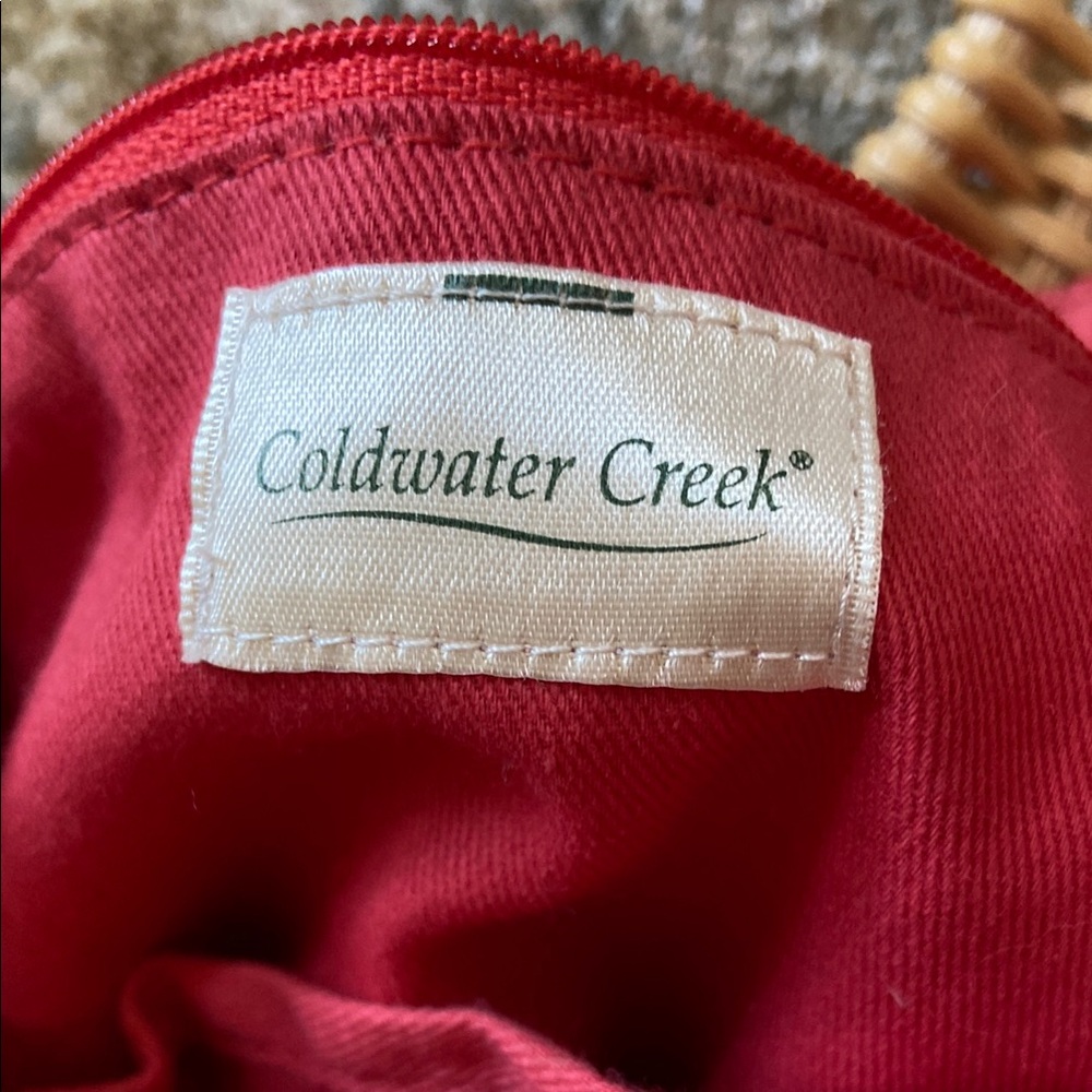 Coldwater Creek Red Rattan Tote - Picture 3 of 8